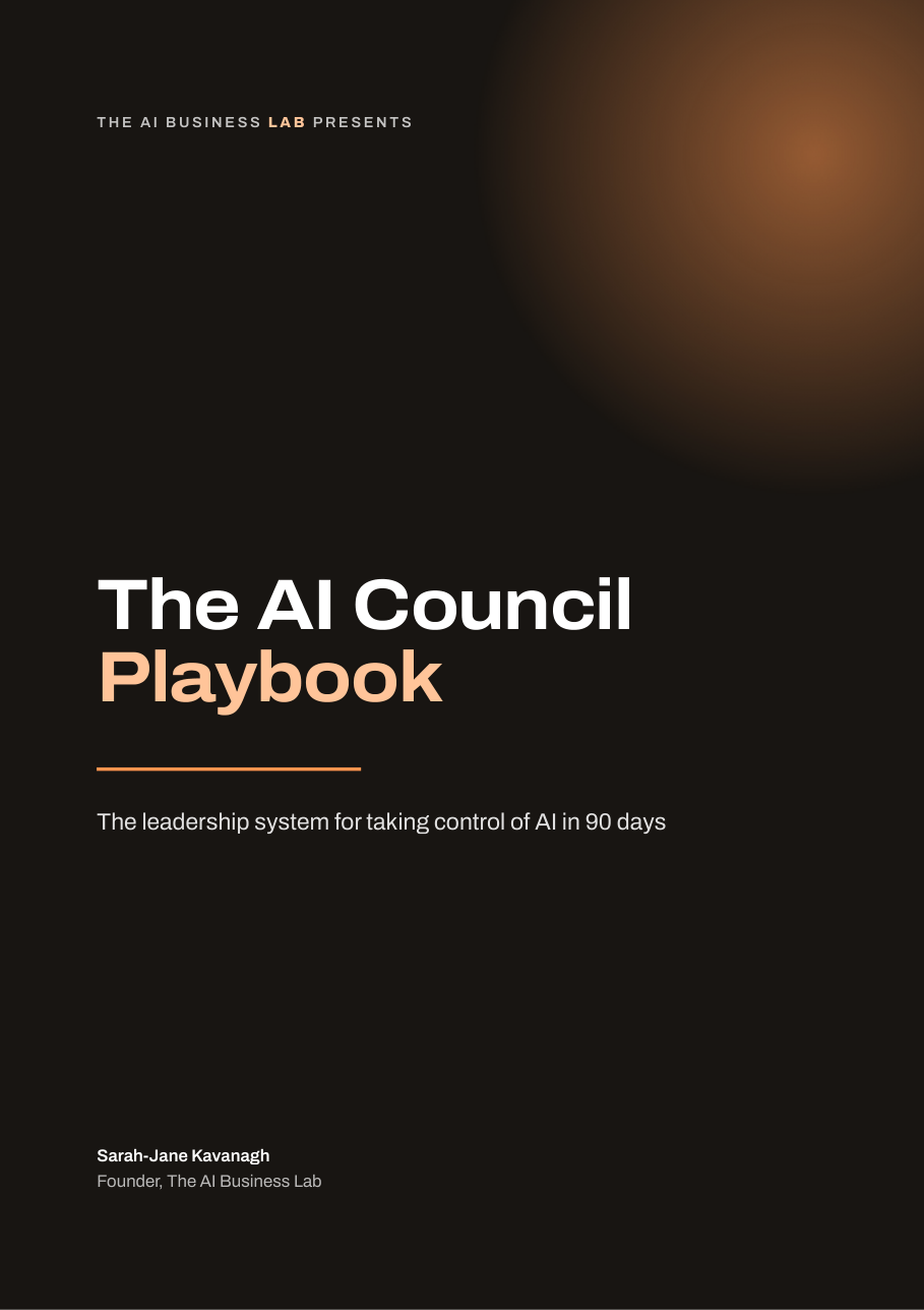 The AI Council Playbook cover, by Sarah-Jane Kavanagh